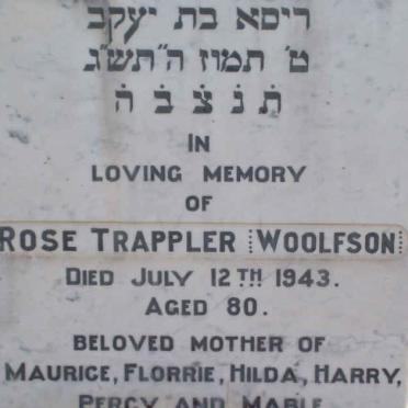 WOOLFSON Rose, TRAPPLER -1943