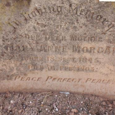 MORGAN Mry Ann 1845-1903