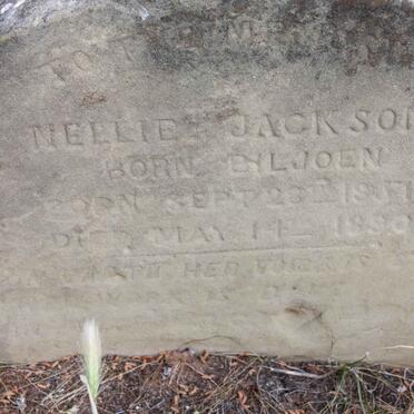 JACKSON Nellie nee BILJOEN 1851-1890