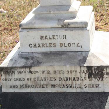 BLORE Raleigh Charles 1872-1896