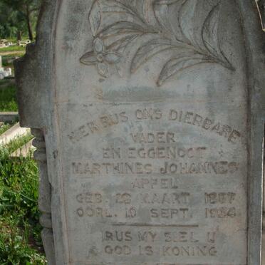 APPEL Marthines Johannes 1857-1934