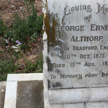 ALTHORP George Ernest 1875-1934