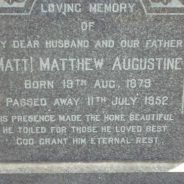 AUGUSTINE Matthew 1879-1952