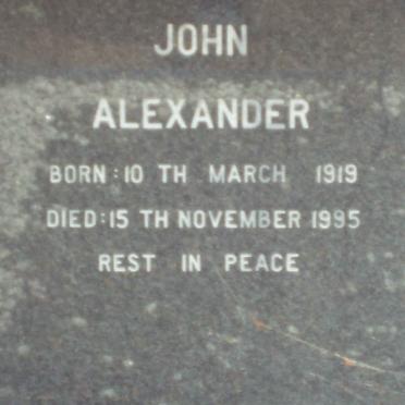 ALEXANDER John 1919-1995