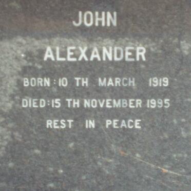 ALEXANDER John 1919-1995