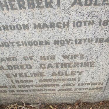 ADLEY Mildred Catherine Eveline nee ANDERSON 1871-1948