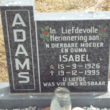 ADAMS Isabel 1926-1995