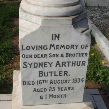 BUTLER Sydney Arthur  -1934 