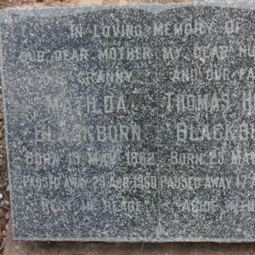 BLACKBURN Thomas Henry 1876-1959 &amp;  Matilda 1882-1960