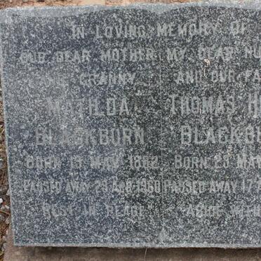 BLACKBURN Thomas Henry 1876-1959 &amp;  Matilda 1882-1960