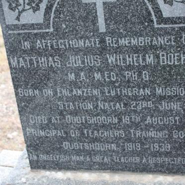 BOEHMKE Matthias Julius Wilhelm 1879-1961