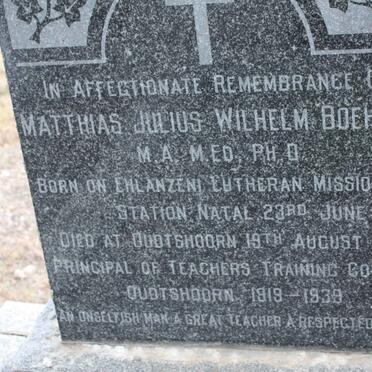 BOEHMKE Matthias Julius Wilhelm 1879-1961