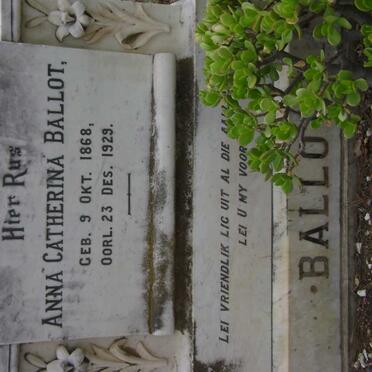 BALLOT Anna Catherina 1868-1929