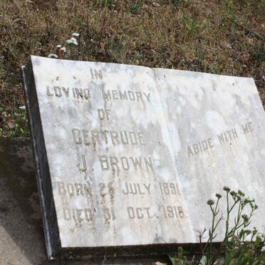BROWN Gertrude J. 1891-1918