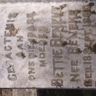 BENEKE Bettie nee BENEKE 1860-1937