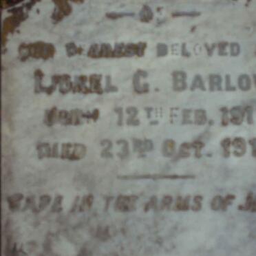 BARLOW Lionel G. 1911-1912