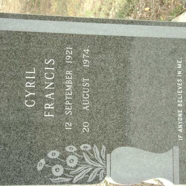 BROWN Cyril Francis 1921-1974