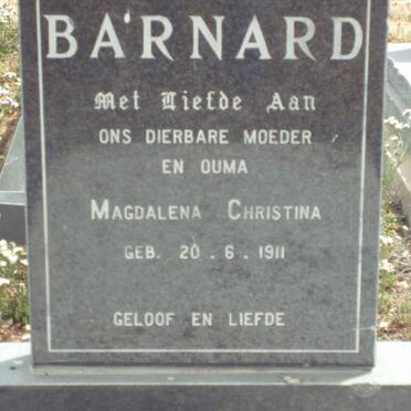 BARNARD Magdalena Christina 1911-