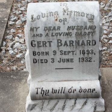 BARNARD Gert 1893-1932