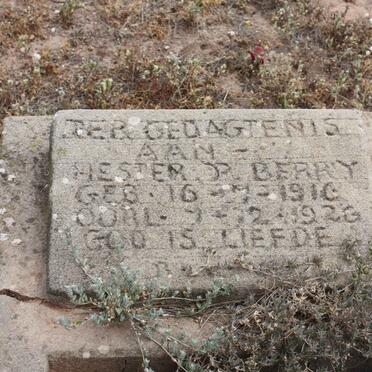 BERRY Hester 1916-1926