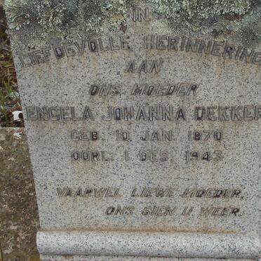 DEKKER Engela Johanna 1870-1943