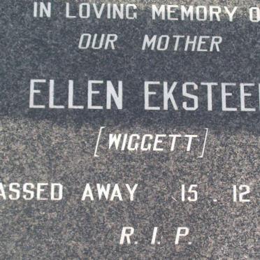 EKSTEEN Ellen nee WIGGETT  -1981