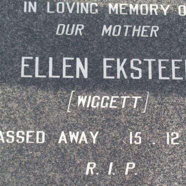 EKSTEEN Ellen nee WIGGETT  -1981