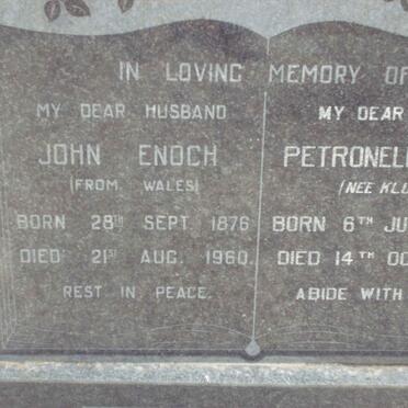 ENOCH John 1876-1960 &amp; Petronella KLUE 1884-1966