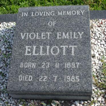 ELLIOTT Violet Emily 1897-1985
