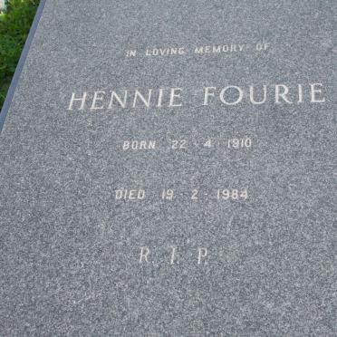 FOURIE Hennie 1910-1984
