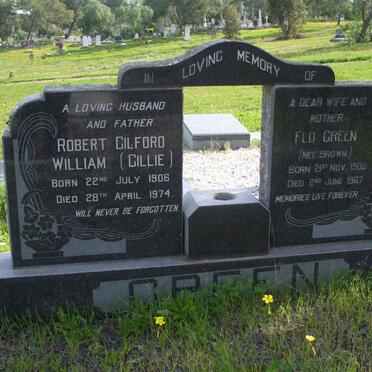 GREEN Robert Gilford William 1906-1974 &amp; Flo BROWN 1900-1967