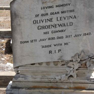 GROENEWALD Olivine Levina nee CONWAY 1890-1947