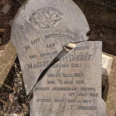 GREEFF Maggel P. nee VAN ECK 1863-1941