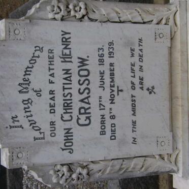 GRASSOW John Christian Henry 1863-1939