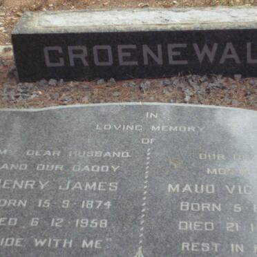 GROENEWALD Henry James 1874-1958 &amp; Maud Victoria 1901-1983