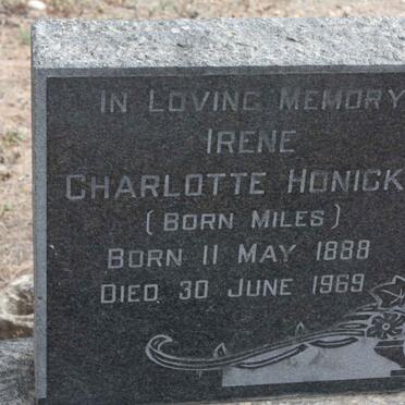 HONICKE Charlotte nee MILES 1888-1969