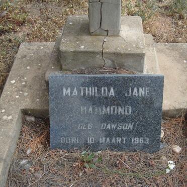 HAMMOND Mathilda Jane nee DAWSON  -1963