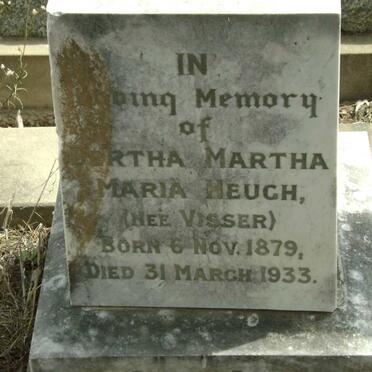 HEUGH Bertha Martha Maria nee VISSER 1879-1933
