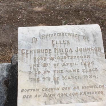 JOHNSON Ellen Gertrude Hilda 1895-1924