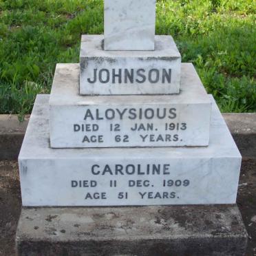JOHNSON Aloyious  -1913 &amp; Caroline  -1909 