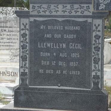 JOHNSON Frank Bertram 1918-1958 :: JOHNSON Llewellyn Cecil 1925-1957