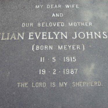 JOHNSON Basil Marquard 1916-1997 &amp; Lilian Evelyn MEYER 1915-1987