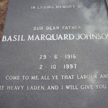 JOHNSON Basil Marquard 1916-1997