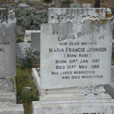 JOHNSON Maria Francis nee ROSE 1897-1966