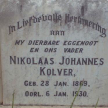 KOLVER Nikolaas Johannes 1869-1930