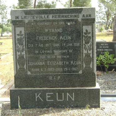 KEUN Wynand Frederick 1877-1956 &amp; Johanna Elizabeth 1893-1967