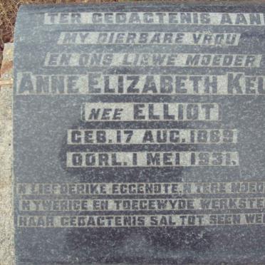 KEUN Anne Elizabeth nee ELLIOT 1869-1931
