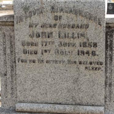 LILLIS John 1858-1946
