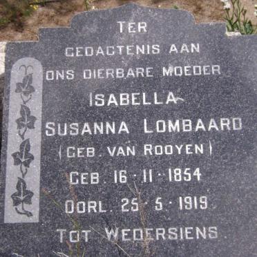 LOMBAARD Isabella Susanna nee VAN ROOYEN 1854-1919