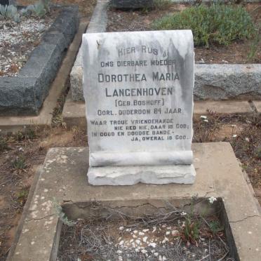 LANGENHOVEN Dorothea Maria nee BOSHOFF 